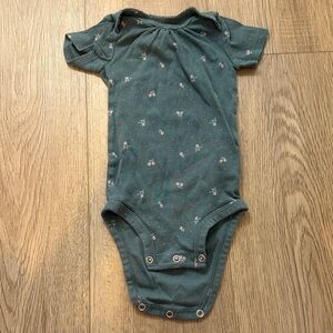 Charming Floral Teal Kids Bodysuit